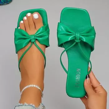 Женские тапочки, летние повседневные сандалии на плоской подошве с открытым носком, женские пляжные тапочки, шлепанцы, женская легкая дизайнерская обувь большого размера 36