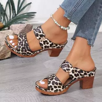 Женские тапочки Летние ретро однотонные босоножки на толстой подошве с открытым носком Дизайнерские шлепанцы Женские тапочки Гладиаторские пляжные туфли 36 чёрный