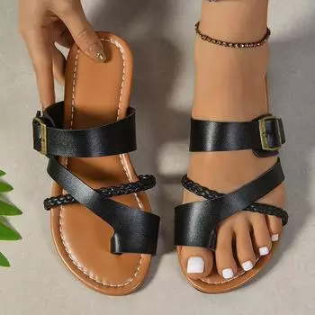 Женские тапочки Летние удобные легкие сандалии на плоской подошве Повседневная обувь с клипсой Шлепанцы Женские повседневные пляжные тапочки Модные шлепанцы 36