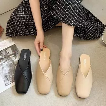 Женские тапочки Летняя мода Плоская пляжная обувь Женские повседневные шлепанцы Демисезонная обувь 35 чёрный