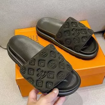 Женские тапочки Magic Sticker Flat Slippers, летние новые дизайнерские сандалии класса люкс для женщин, элегантные домашние тапочки на плоской подошве Zapatos De Mujer 35 темно-зеленого