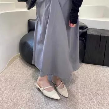 Женские тапочки Модные мюли Летняя обувь Женские мокасины 35 чёрный