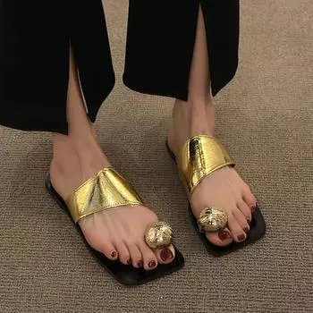 Женские тапочки, модные женские сандалии с открытым носком, шлепанцы для улицы, женские нескользящие однотонные пляжные тапочки Zapatos De Mujer 35 чёрный