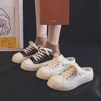 Женские тапочки, мюли, шлепанцы, низкий каблук, летние белые детские сандалии с бантом, туфли для женщин 2024 года, наружная обувь из ПВХ Vip 39, повседневная обувь 35