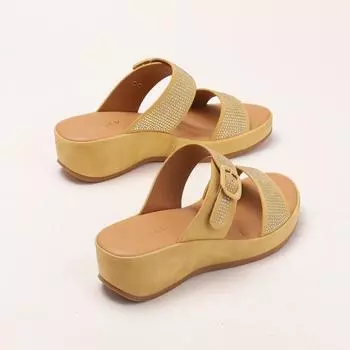 Женские тапочки на открытом воздухе, ромбовидный склон с тапочками, женские тапочки в этническом стиле, римские каникулы, шлепанцы 36 жёлтый