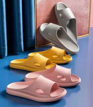 Женские тапочки на платформе, летние пляжные сандалии на мягкой подошве из Евы, домашние противоскользящие шлепанцы для ванной комнаты для отдыха для мужчин 40