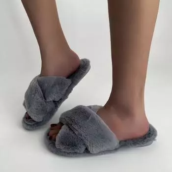 Женские тапочки на плоской подошве, модные весенние и осенние тапочки, удобные, легкие, дышащие туфли для женщин, замшевые шлепанцы для женщин 36-37 чёрный