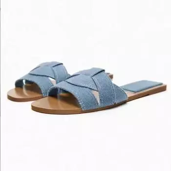 Женские тапочки на плоской подошве, новые, плетеные, с удобной женской обувью, повседневные тапочки, женская обувь, летняя новинка 36 бежевый