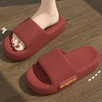 Женские тапочки на толстой подошве для весны и лета, нескользящие, пляжные, женские, удобные, с мягкой подошвой, домашние тапочки Cloud 36-37