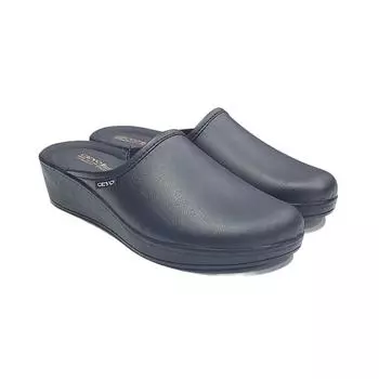 Женские тапочки на закрытой танкетке Ceyo из микрофибры на анатомической танкетке