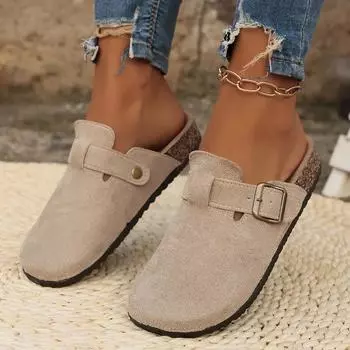 Женские тапочки, новые летние модные замшевые тапочки, уличные мюли, роскошные пляжные сандалии, домашние тапочки для женщин, Zapatos De Mujer 36 бежевый