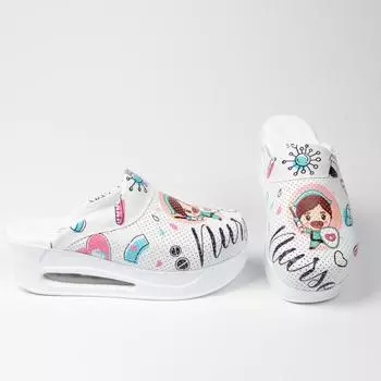 Ортопедические женские медицинские сабо — противоскользящие, удобные