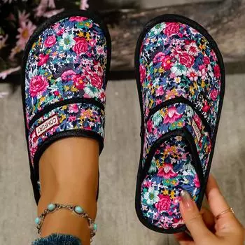 Женские тапочки, новые, высокого качества, модные тапочки, женские, с принтом, домашняя хлопковая обувь, горячая распродажа, сандалии на плоской подошве Baotou, женские тапочки 36