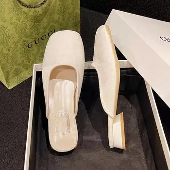 Женские тапочки с острым носком и леопардовым принтом, неглубокие слипоны на тонком низком каблуке, черный флоковый дизайн, повседневные туфли-мулы, лоферы черного цвета для улицы 42 чёрный