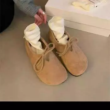 Женские тапочки Сабо с круглым носком Туфли на плоской подошве Лаконичные тапочки Туфли-лодочки Узел-бабочка Повседневный стиль Весна Осень 35