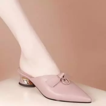 Женские тапочки, сандалии с острым носком, нескользящая обувь для женщин, стильный новый стиль, распродажа, слайдеры оптом оптом 35