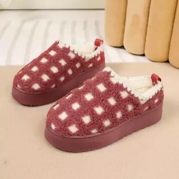 Женские тапочки Теплые зимние домашние ботинки Женские милые пушистые мягкие туфли Плюшевые для спальни Женские Легкие шлепанцы Женские 36