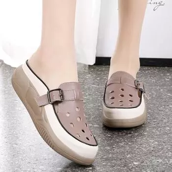 Женские тапочки, удобные черные сандалии, повседневные женские сабо, прогулочные, минималистичные, летние, с открытой спиной, мюлеры EU:40 фиолетовый