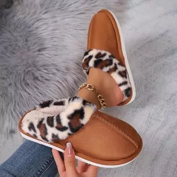 Женские тапочки зимние теплые парные домашние тапочки нескользящие мягкие домашние тапочки для женщин модные пены с эффектом памяти пушистые женские тапочки 36-37 чёрный