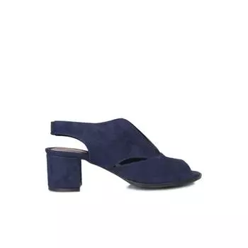 Женские темно-синие замшевые сандалии на каблуке Большие маленькие сандалии Комфортные повседневные качественные стильные легкие сандалии