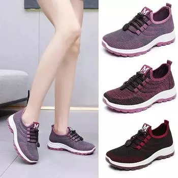 Женские теннисные туфли 2024 года, горячая распродажа, летние новые уличные кроссовки на шнуровке, удобные дышащие полые повседневные женские спортивные туфли 36 красный