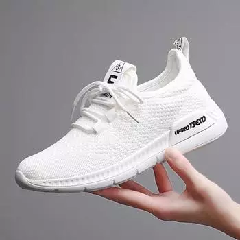 Женские теннисные туфли, дышащие маленькие белые туфли, корейская спортивная обувь, универсальные легкие, противоскользящие кроссовки на мягкой подошве 41 белый