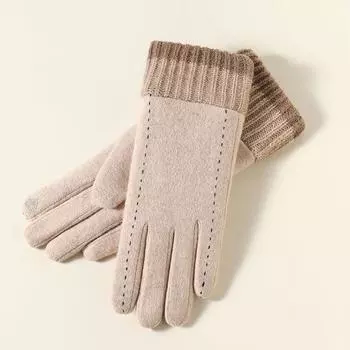 Женские теплые и бархатные утолщенные перчатки для езды на велосипеде с сенсорным экраном