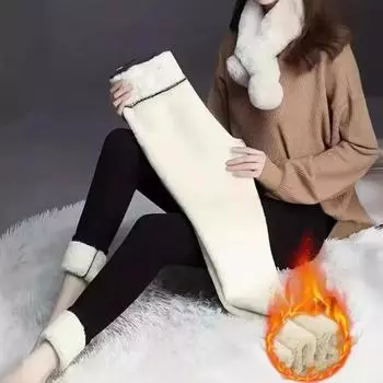 Женские теплые леггинсы с высокой талией, облегающие, с подъемом бедер, узкие брюки с бархатной подкладкой S чёрный