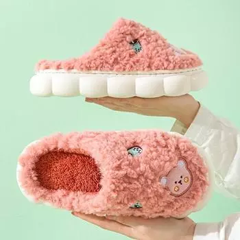 Женские теплые тапочки на толстой подошве 36-37