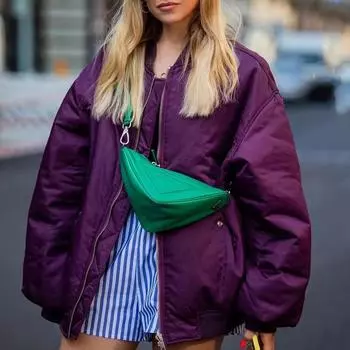 Женские теплые ветрозащитные пальто с застежкой-молнией, утепленные куртки, верхняя одежда на осень-зиму XS фиолетовый