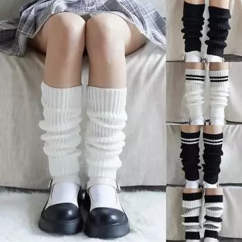 Женские теплые вязаные гетры, вязаные крючком леггинсы, чехол для ботинок с напуском, зимняя вязка, вязаная крючком 1 белый