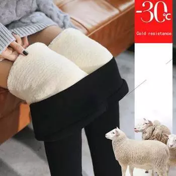 Женские термобелье, толстые теплые зимние эластичные леггинсы с флисовой подкладкой, брюки-карандаш S чёрный