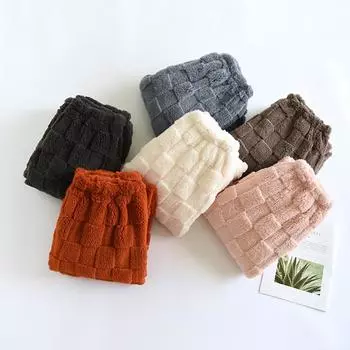 Женские термофлисовые карманы пижамные теплые повседневные брюки домашние пижамные штаны L чёрный