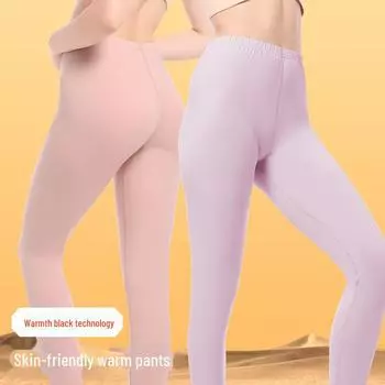 Женские термолеггинсы из хлопка и шерсти: Теплое осеннее и зимнее нижнее белье, доступны варианты больших размеров M