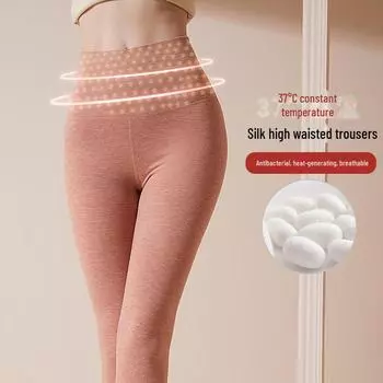 Женские термолеггинсы из немецкого бархата и шелка с высокой талией, осень/зима 2024 г. 2XL