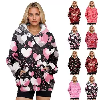 Женские толстовки большого размера, флисовые толстовки, рубашки с длинными рукавами, пуловер, осенняя одежда с карманом XXXL чёрный