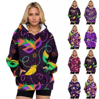 Женские толстовки большого размера, флисовые толстовки, рубашки с длинными рукавами, пуловер, осенняя одежда с карманом S