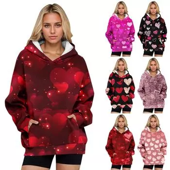 Женские толстовки большого размера, флисовые толстовки, рубашки с длинными рукавами, пуловер, осенняя одежда с карманом XL