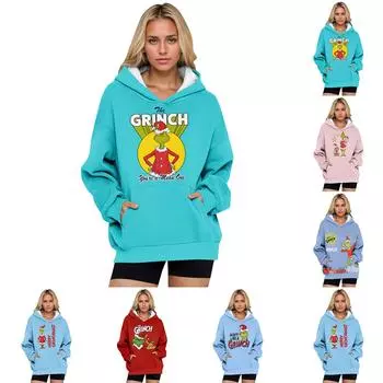 Женские толстовки большого размера, флисовые толстовки, рубашки с длинными рукавами, пуловер, осенняя одежда с карманом M зелёный