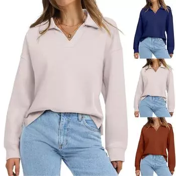 Женские толстовки большого размера, флисовые толстовки, свитера с длинными рукавами, пуловер, осенняя одежда XS бежевый
