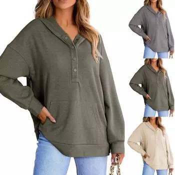 Женские толстовки большого размера, флисовые толстовки, свитера с длинными рукавами, пуловер, осенняя одежда XS