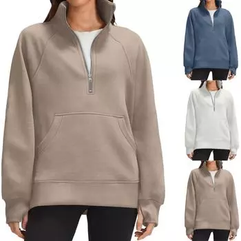 Женские толстовки большого размера, флисовые толстовки, свитера с длинными рукавами, пуловер, осенняя одежда M