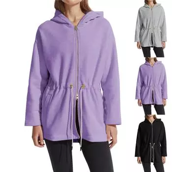 Женские толстовки большого размера, флисовые толстовки, свитера с длинными рукавами, пуловер, осенняя одежда L чёрный