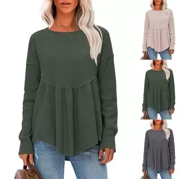 Женские толстовки большого размера, флисовые толстовки, свитера с длинными рукавами, пуловер, осенняя одежда L чёрный