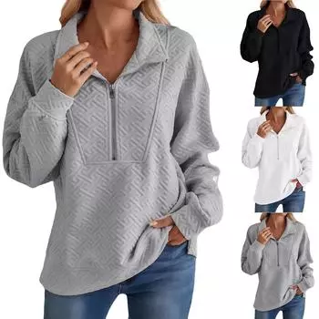 Женские толстовки большого размера, флисовые толстовки, свитера с длинными рукавами, пуловер, осенняя одежда XS хаки