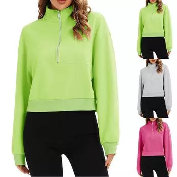 Женские толстовки большого размера, флисовые толстовки, свитера с длинными рукавами, пуловер, осенняя одежда M зелёный