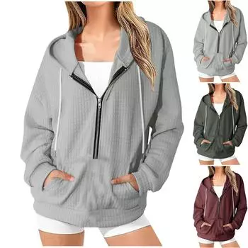 Женские толстовки большого размера, флисовые толстовки, свитера с длинными рукавами, пуловер, осенняя одежда L