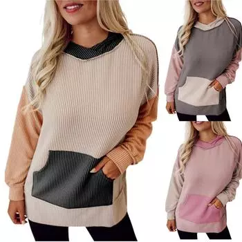 Женские толстовки большого размера, флисовые толстовки, свитера с длинными рукавами, пуловер, осенняя одежда S