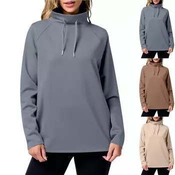 Женские толстовки большого размера, флисовые толстовки, свитера с длинными рукавами, пуловер, осенняя одежда XS красный