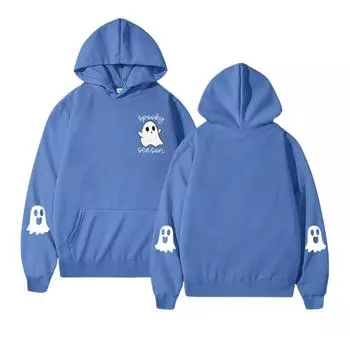 Женские толстовки, осенняя мода, свитшоты с принтом, повседневная толстовка с длинным рукавом, свободная толстовка, осенняя толстовка M синий